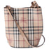BURBERRY London England Check Bucket Bag Beige Multi Leather